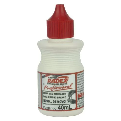 Tinta para pincel quadro branco líquido 40ml vermelho radex (v)