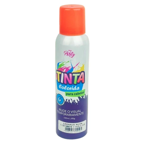 Tinta spray para cabelo 150ml laranja neon Tinta spray para cabelo 150ml laranja neon