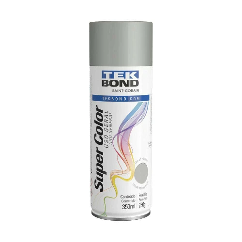 Tinta spray uso geral 350ml alumínio Tek Bond