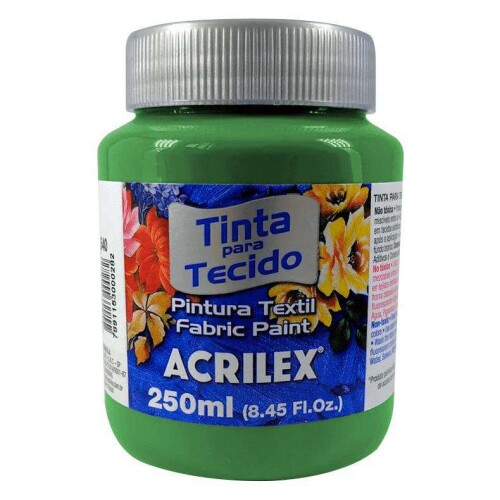 Tinta acrilex tecido 250ml verde bandeira 511 acrilex