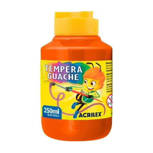 Tinta guache 250ml laranja Acrilex