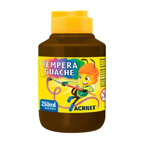Tinta guache 250ml marrom Acrilex