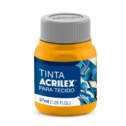Tinta para tecido amarelo ouro 505 37ml Acrilex