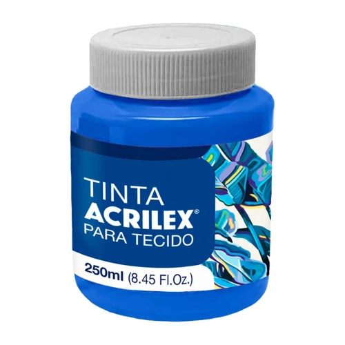 Tinta para tecido azul turquesa 501 250ml Acrilex