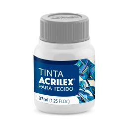 Tinta para tecido branco 519 37ml Acrilex