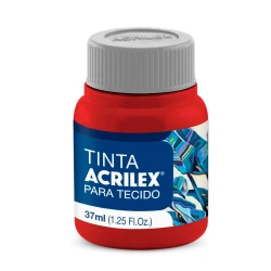 Tinta para tecido vermelho fogo 507 37ml Acrilex