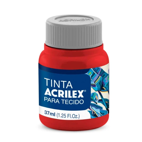 Tinta para tecido vermelho tomate 583 37ml Acrilex
