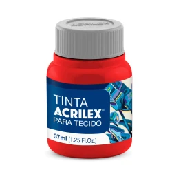 Tinta para tecido vermelho vivo 541 37ml Acrilex