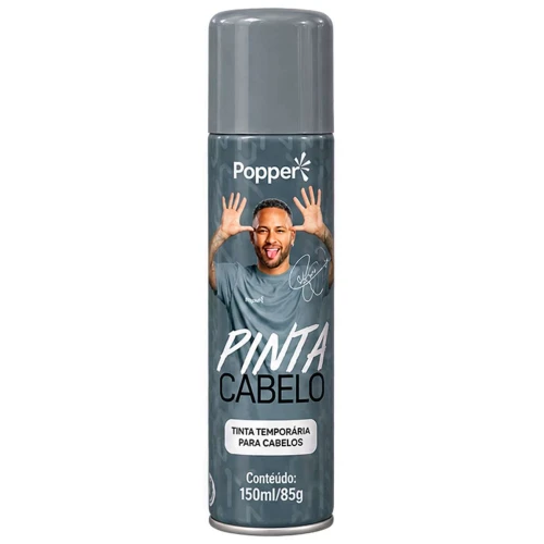 Tinta spray para cabelo 150ml prata fluor Neymar Jr Tinta spray para cabelo 150ml prata fluor Neymar Jr
