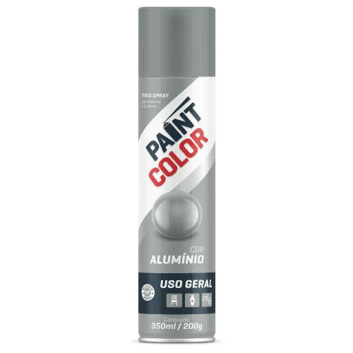 Tinta spray uso geral 350ml alumínio Baston