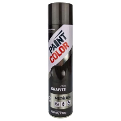 Tinta spray uso geral 350ml grafite metálica Paintcolor