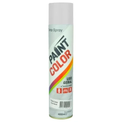 Tinta spray uso geral 400ml branco fosco Paintcolor