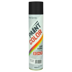 Tinta spray uso geral 400ml preto brilhante Baston
