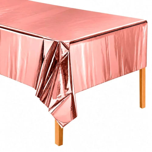 Toalha de mesa metalizada 137x274cm rose Toalha de mesa metalizada 137x274cm rose