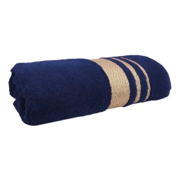 Toalha de rosto 44x70cm toscana azul marinho