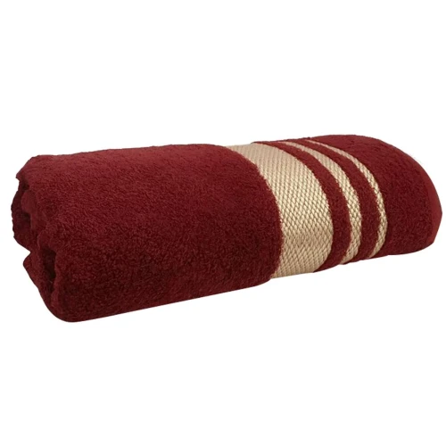 Toalha de rosto 69x140cm toscana bordo