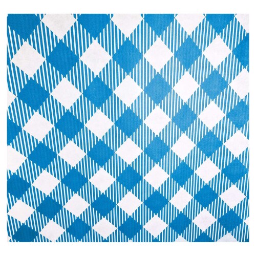 Toalha tnt 40g 1,40mt estampado xadrezão branco e azul