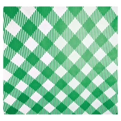 Toalha tnt 40g 1,40mt estampado xadrezão branco e verde