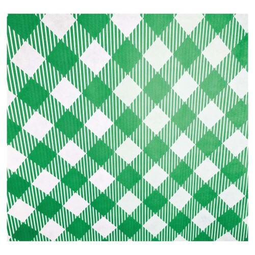 Toalha tnt 40g 1,40mt estampado xadrezão branco e verde