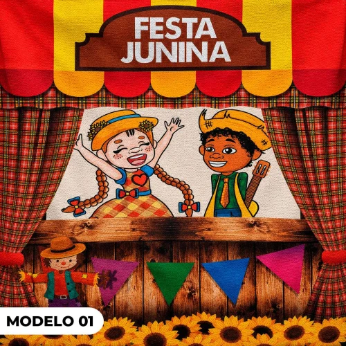 Toalha tnt painel junino 103cm com 01 unidades sortidos