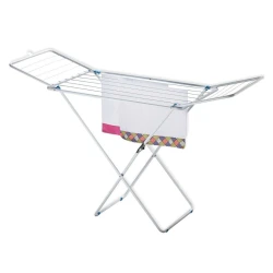 Varal de chão aço abas 16kg 144x49x87cm branco Utimil