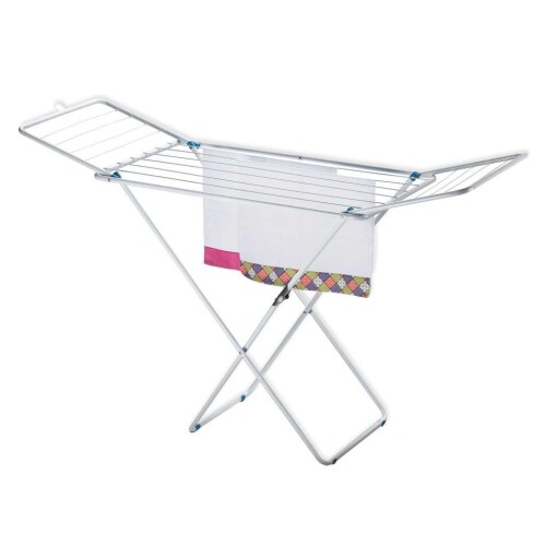 Varal de chão aço abas 16kg 144x49x87cm branco Utimil