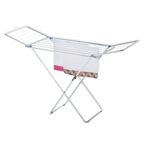 Varal de chão aço com abas 16kg 144x49x87cm branco Utimil
