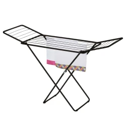 Varal de chão aço abas 16kg 144x49x87cm preto Utimil