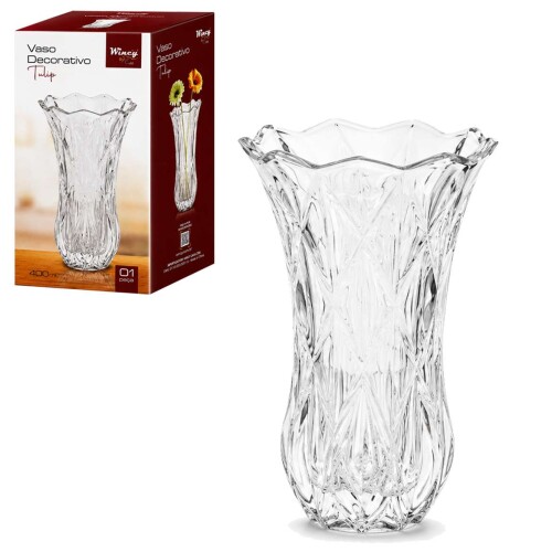Vaso de vidro decorativo tulip 400ml Vaso de vidro decorativo tulip 400ml