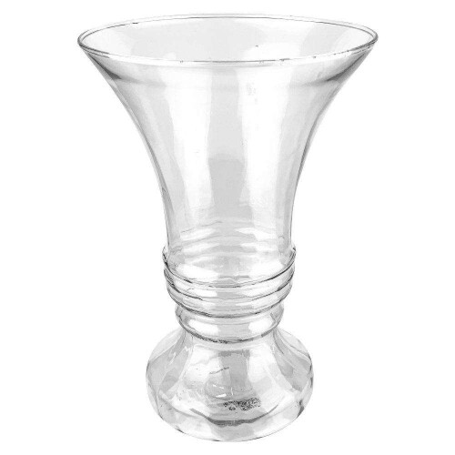 Vaso de vidro gardenia pequeno rigado transparente 24cmx16cm 986 mistral Vaso de vidro gardenia pequeno rigado transparente 24cmx16cm 986 mistral
