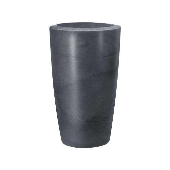 VASO TONDO 'CLOE' ø 20 x h.19 - grafite/grigio luce
