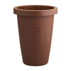 Vaso plástico cone grego terra cota 32 litros Plasmont