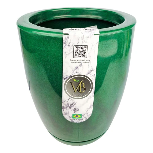 Vaso plástico cone polido 26x29x17cm 12 litros sortido