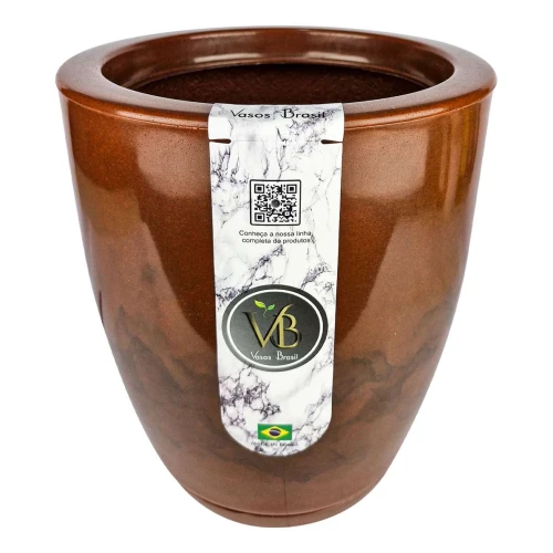 Vaso plástico cone polido 26x29x17cm 12 litros sortido