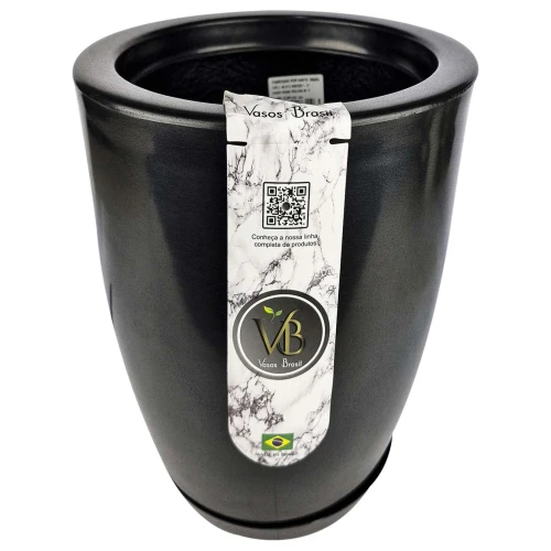 Vaso plástico cone polido 30x41x20cm 22 litros sortido