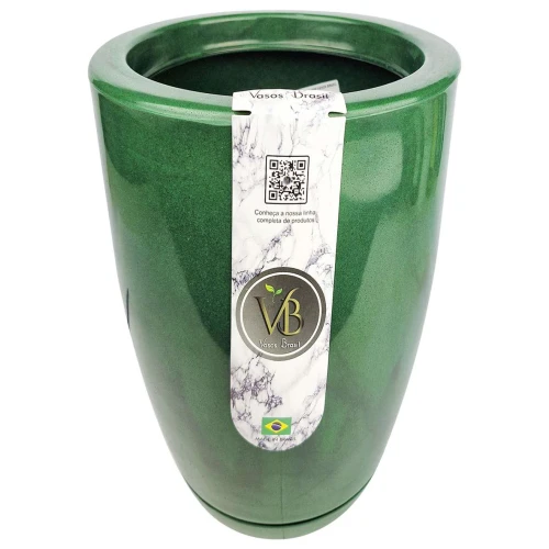 Vaso plástico cone polido 33x54x22cm 35 litros sortido