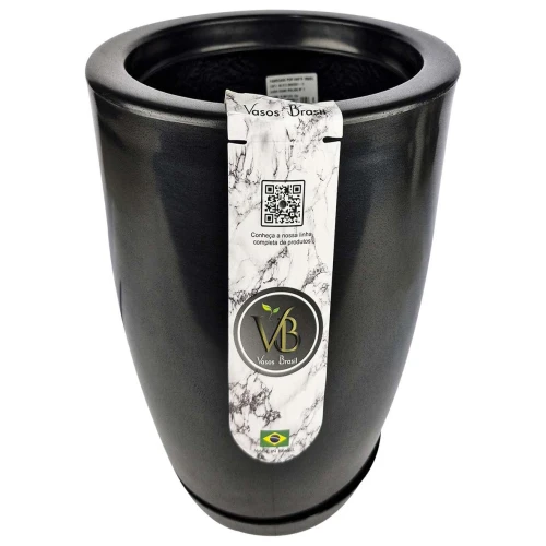 Vaso plástico cone polido 33x54x22cm 35 litros sortido