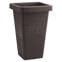 Vaso plástico quadrado grego café 29,5 litros Plasmont