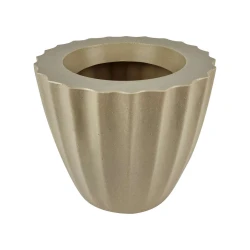 Vaso plástico redondo Linear 17x14x10,5cm sortido