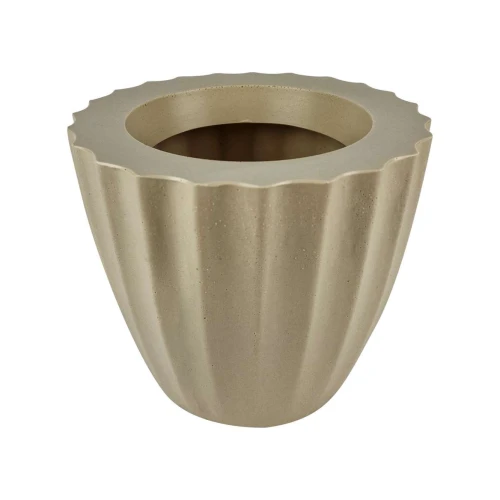 Vaso plástico redondo Linear 17x14x10,5cm sortido