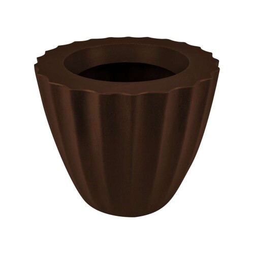 Vaso plástico redondo Linear 17x14x10,5cm sortido