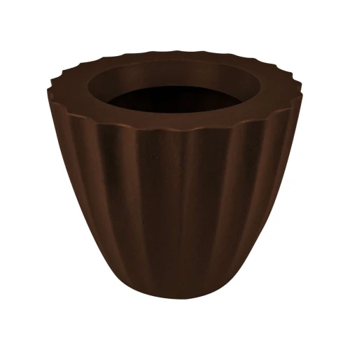 Vaso plástico redondo Linear 17x14x10,5cm sortido