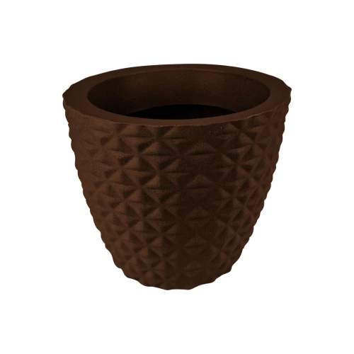 Vaso plástico redondo diamante 24x20x15cm