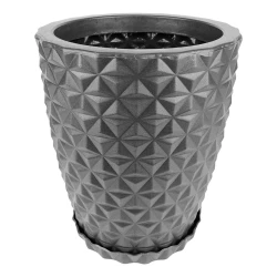 Vaso plástico redondo diamante 26x29x17cm 10,5 litros