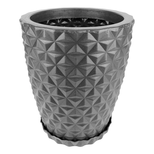 Vaso plástico redondo diamante 26x29x17cm 10,5 litros