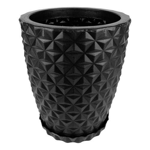 Vaso plástico redondo diamante 26x29x17cm 10,5 litros