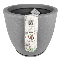 Vaso plástico redondo grafiato 33x27x21cm 15,5 litros sortido