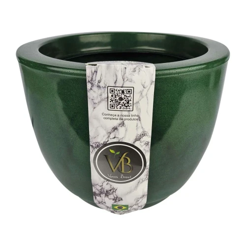 Vaso plástico redondo polido 25x20x19cm sortido
