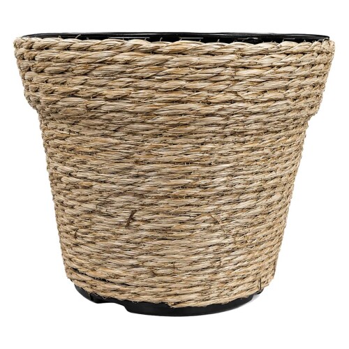 Vaso plástico sisal cachepot 14x11cm sortido