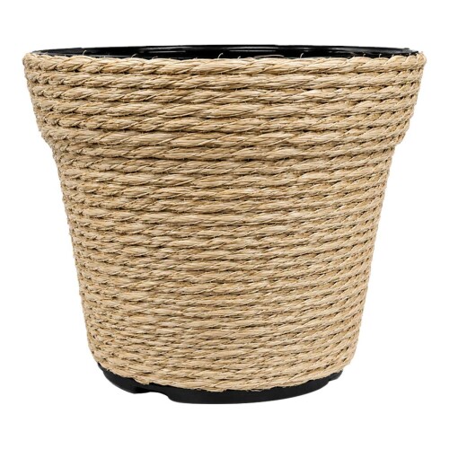 Vaso plástico sisal cachepot 14x11cm sortido
